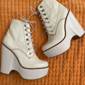 Jeffrey Campbell platform wedge booties